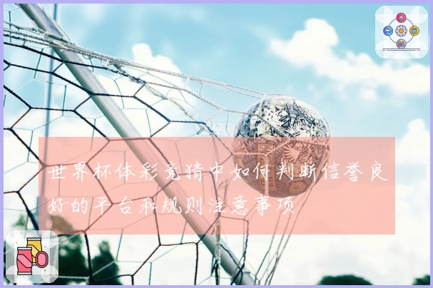世界杯体彩竞猜中如何判断信誉良好的平台和规则注意事项