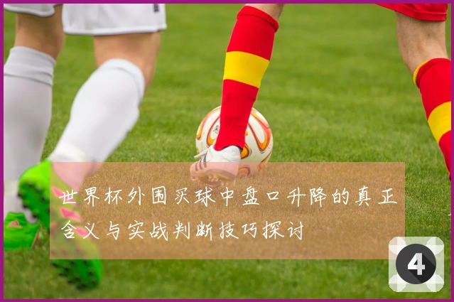 世界杯外围买球中盘口升降的真正含义与实战判断技巧探讨
